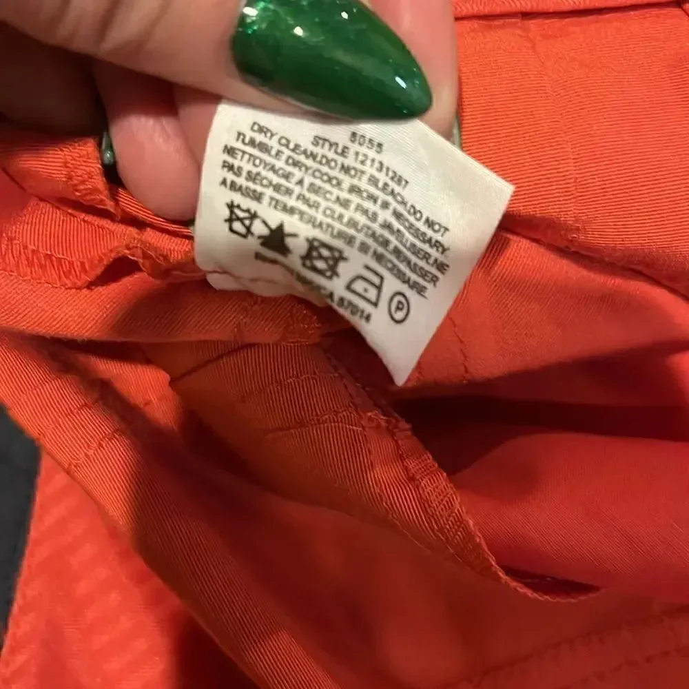 Tory Burch Coral Cotton/Silk Mini Pleated Shorts, 6!